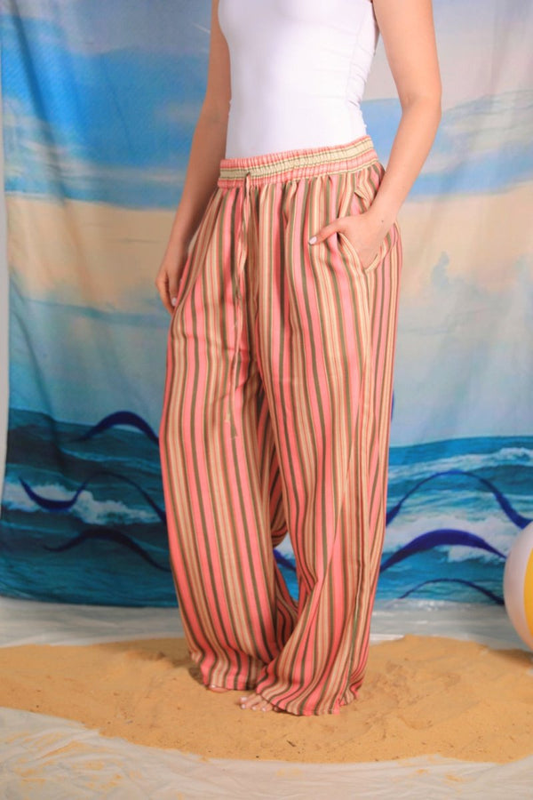 Striped Linen Lounge Pants - Daco