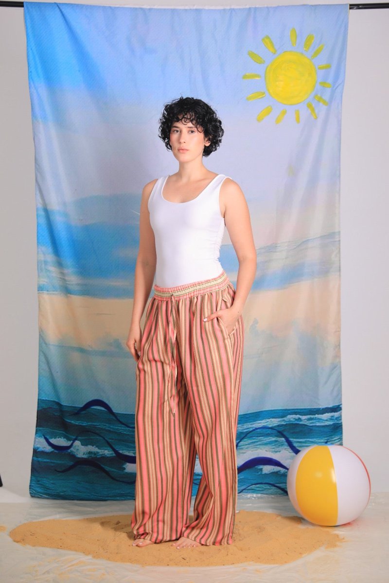 Striped Linen Lounge Pants - Daco